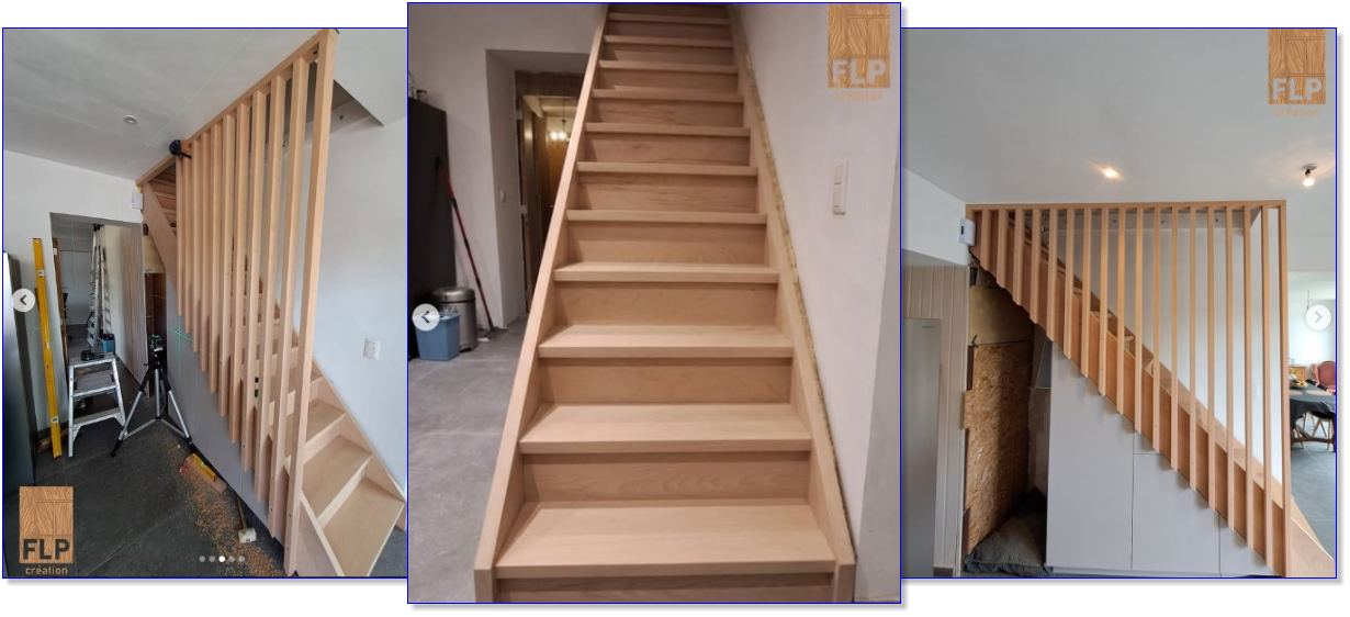 Menuiserie intérieure et escaliers en bois à Sprimont